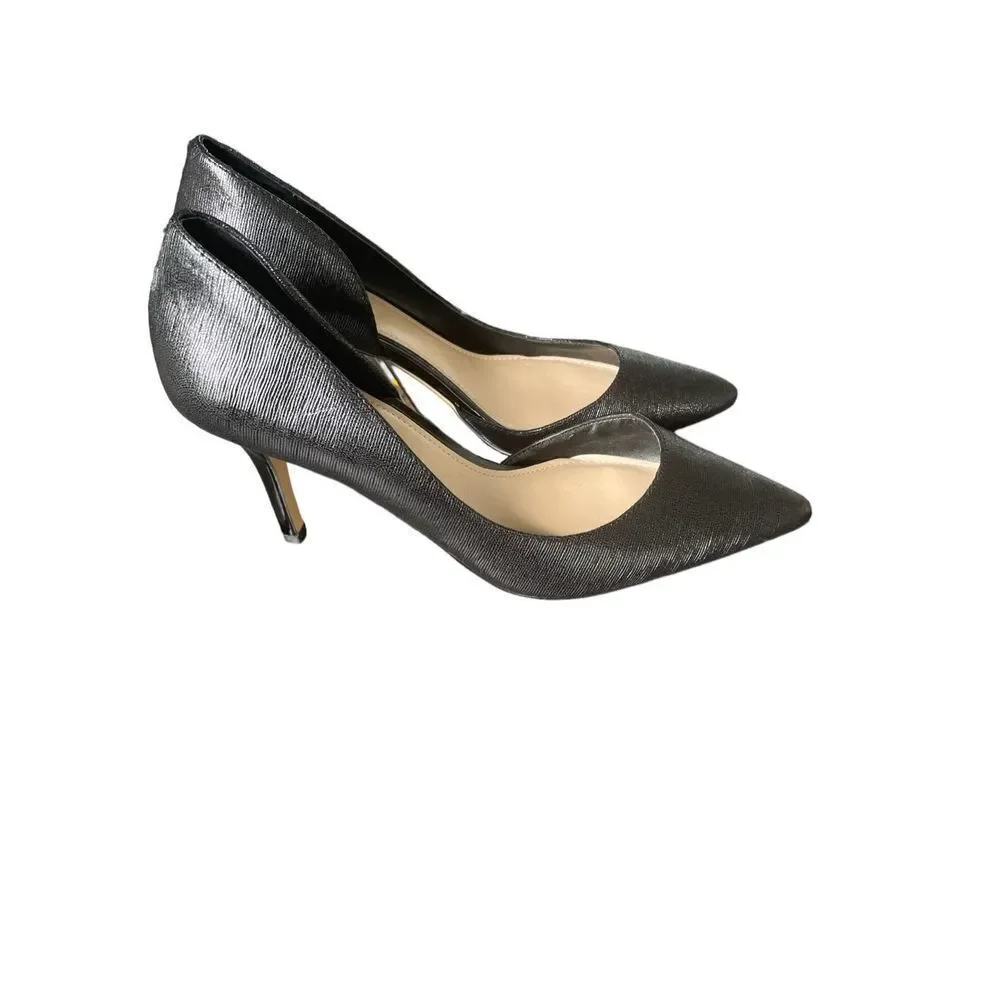 White House  Black Market Ella Lizard Embossed D’orsay Pumps / Black/Size 9M - Picture 6 of 15